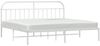 vidaXL Bettgestell mit Kopfteil Metall Weiß 200x200 cm 353691 Bild 5