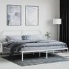 vidaXL Bettgestell mit Kopfteil Metall Weiß 200x200 cm 353691 Bild 4