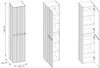 Vente-unique - SATARA Bathroom storage unit Holz, Platte Puderrosa - B 33 cm x H 140 cm x L 35 cm Bild 5