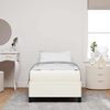 vidaXL Bettrahmen mit Matratze Creme 80 x 200 cm Stoff 3399092 Bild 3