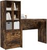 vidaXL Schreibtisch mit Schubladen mit Regal 2 pcs Geräucherte Eiche 3337325 Bild 3