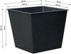 Dehner Universal-Pflanztopf, ca. 26 x 26 x 30 cm, Kunststoff, schwarz Bild 2