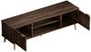 Yorbay Lowboard TV Schrank stehend, für Fernsehen bis zu 65 Zoll, 147cm Breit, Vintage TV Möbel mit 2 Türen, Holz Beine&Goldene Griffer,Vintage Braun Bild 2