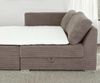 Ecksofa-Dauerschläfer Federkern Topper Bettkasten Schlafcouch Cord Braun Taupe Bild 5