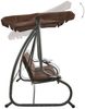 vidaXL Hollywoodschaukel mit Sonnendach Kaffeebraun 313338 Bild 5