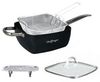 Multi Pfanne Induktion 4-teilig Antihaft 24 x 24 x 9,5 cm Antikratz Deckel Fritteuse Eckpfanne Bratpfanne schwarz Bild 5