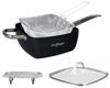Multi Pfanne Induktion 4-teilig Antihaft 24 x 24 x 9,5 cm Antikratz Deckel Fritteuse Eckpfanne Bratpfanne schwarz Bild 3