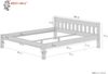 Erst-Holz Weißes Doppelbett 180x200 Massivholzbett Kiefer massiv Holzbett V-60. 38-18W inkl. Rollrost und Matratze Bild 4