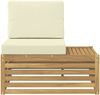 vidaXL Ecksofa-Einheiten für draußen Weiß und Creme 91 x 63 x 73 cm 901509 Bild 3