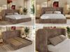 Polsterbett Bett mit Holzlattenrost Schlafzimmer Bett Doppelbett gepolstertes Kopfteil Multipocket Matratze - EMORA CLASSIC - 160x200 cm - Braun Cord - ELORI LUX Bild 2