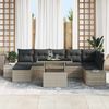 vidaXL Garten-Sofa-Set mit Kissen 8 pcs Hellgrau 3349228 Bild 3