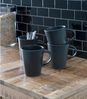 Home4You Becher BAILO, Kaffeebecher, Schwarz, 440 ml, Steingut Bild 2