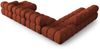 Micadoni Modulares Panorama Ecksofa Bellis 7-Sitzer Links 3D-Stoff Sonic Ziegel Bild 4