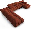 Micadoni Modulares Panorama Ecksofa Bellis 7-Sitzer Links 3D-Stoff Sonic Ziegel Bild 3