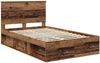 vidaXL Bettrahmen Altholz 135 x 190 cm Massives Kiefernholz 3409370 Bild 4