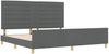 vidaXL Bettgestell mit Kopfteil Dunkelgrau 200 x 200 cm Stoff 3344677 Bild 5