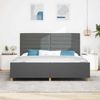 vidaXL Bettgestell mit Kopfteil Dunkelgrau 200 x 200 cm Stoff 3344677 Bild 3