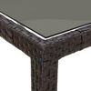 vidaXL Gartentisch 150x90x75 cm Gehärtetes Glas Poly Rattan Braun 316704 Bild 5