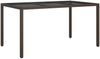 vidaXL Gartentisch 150x90x75 cm Gehärtetes Glas Poly Rattan Braun 316704 Bild 2