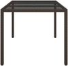 vidaXL Gartentisch 150x90x75 cm Gehärtetes Glas Poly Rattan Braun 316704 Bild 4