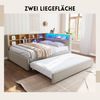 SeedWave Daybett Polsterbett Flannel mit LED-Beleuchtung, USB Anschluss, 90/140×200 CM, Tagesbett mit Ausziehbett von 90 x 190 cm Bild 2