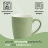 matches21 HOME & HOBBY Tasse Kaffeetassen 4er Set aus Keramik 340ml, Teetassen in Salbeigrün, 4-tlg, Keramik, Moderne Kaffeebecher Spülmaschinenfest & Mikrowellengeeignet Bild 3