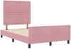 vidaXL Boxspringbett mit Kopfteil Rosa 120 x 200 cm Samt 3344866 Bild 5