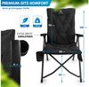 Nordmut Campingstuhl verstellbare Rückenlehne 4-fach, gepolstert, kompakt, Sitzen & Liegen (Spar-Set, 2 St), hohe Lehne, klappbar, 140kg belastbar, ergonomische Sitzform, Armlehne Bild 2