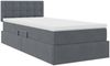 vidaXL Aufbewahrungsbett mit Matratze Dunkelgrau 100 x 200 cm Samt 3370858 Bild 5