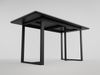 Esszimmertisch MIAS 160x80cm graue Keramikplatte schwarzes massives Tischgestell : Grau Bild 2