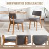 LVHOM 2er Set Esszimmerstühle Leinenstoff, Polsterstuhl aus Massivholz, belastbar bis 200 kg, Stuhl für Esszimmer, Homeoffice & Wohnzimmer, Grau Bild 5