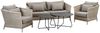 Gartensofa Aster mit Kissen aus Kunst-Rattan und Olefin-Stoff, skandinavisch, beige, für 2-3 Personen Bild 2