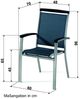 Sieger Royal Stapelsessel stapelbar, Aluminium Graphit 60 x 97 x 70 cm Bild 4