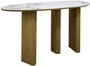 Vente-unique - MODREYO Konsole KeramikHolz, Platte BeigeWeiß - B 39,5 cm x H 80 cm x L 150 cm Bild 3