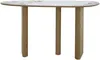 Vente-unique - MODREYO Konsole KeramikHolz, Platte BeigeWeiß - B 39,5 cm x H 80 cm x L 150 cm Bild 2