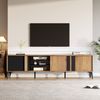 BlingBin TV-Schrank Lowboard mit Schubladen und Türen, Fernsehschrank für Wohnzimmer (TV-Schrank mit 3 Tür und 3 Offenem Fach, TV-Board Für Fernseher bis 80 Zoll, 1-St, Gesamtgröße: 180*40*50 cm, Gewichtskapazität: 50kg) Lowboard für Wohnzimmer, Spanpl... Bild 3