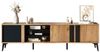 BlingBin TV-Schrank Lowboard mit Schubladen und Türen, Fernsehschrank für Wohnzimmer (TV-Schrank mit 3 Tür und 3 Offenem Fach, TV-Board Für Fernseher bis 80 Zoll, 1-St, Gesamtgröße: 180*40*50 cm, Gewichtskapazität: 50kg) Lowboard für Wohnzimmer, Spanpl... Bild 2