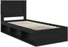 vidaXL Bettrahmen Schwarz 75 x 190 cm Massives Kiefernholz 3410145 Bild 4