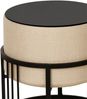 Multifunktionaler stapelbarer Sitzhocker Tas 2er Set rund Beige [en. casa] Bild 5
