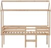 vidaXL Hochbett mit Dach 75x190 cm Massivholz Kiefer 3282141 Bild 4