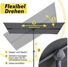 Sekey Sonnenschirm 180x130 cm Rechteckiger Sonnenschirm Balkon, Individuell Verstellbar, LxB: 180,00x130,00 cm, Drehbare Balkonblende, Sonnenschutz für Balkon und Terrasse, UV50+ Bild 2