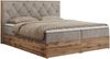 Boxspringbett, Schlafzimmerbett, Bettkasten - VENETO - 140 x 200 cm - Beige Stoff - H3 Bild 4