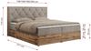 Boxspringbett, Schlafzimmerbett, Bettkasten - VENETO - 140 x 200 cm - Beige Stoff - H3 Bild 5