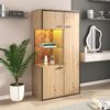 Merax Moderne Vitrine mit LED-Beleuchtung - 150Hx78Bx40Tcm - Glastür, Mehrzweckregale, 15 Farboptionen, Schaukasten Bild 2