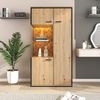 Merax Moderne Vitrine mit LED-Beleuchtung - 150Hx78Bx40Tcm - Glastür, Mehrzweckregale, 15 Farboptionen, Schaukasten Bild 3