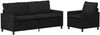 vidaXL Sofa Set 2 pcs Schwarz Samt 3417114 Bild 2