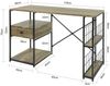 SoBuy FWT61-N Schreibtisch, MDF, PVC-Furnier, Holzfarben, 118 x 75 x 48 cm Bild 3