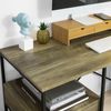 SoBuy FWT61-N Schreibtisch, MDF, PVC-Furnier, Holzfarben, 118 x 75 x 48 cm Bild 4