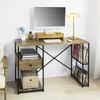 SoBuy FWT61-N Schreibtisch, MDF, PVC-Furnier, Holzfarben, 118 x 75 x 48 cm Bild 2
