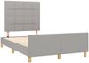 vidaXL Polsterbett mit Kopfteil Stoff Hellgrau 120x200 cm Bild 4